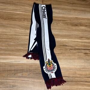 Chivas Guadalajara Soccer Scarf – White & Blue